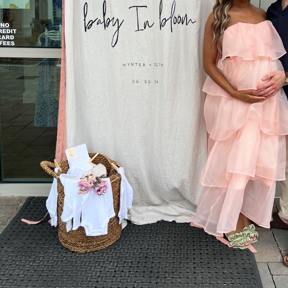 Bahati Pink Ruffle Midi Dress